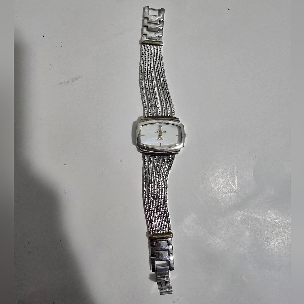 Anne Klein Diamond Silver Tone wrist watch jewelry
